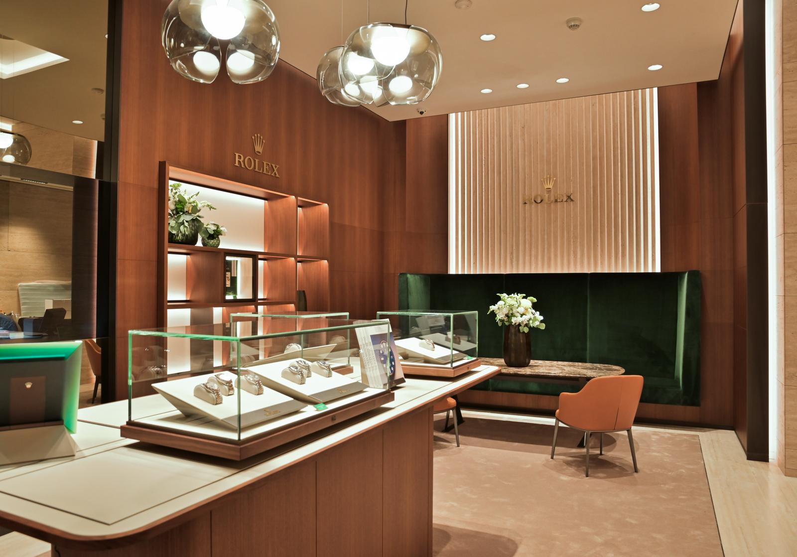 Interior de una boutique Rolex