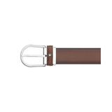 Cinturón de piel marrón de 35 mm con hebilla en forma de herradura