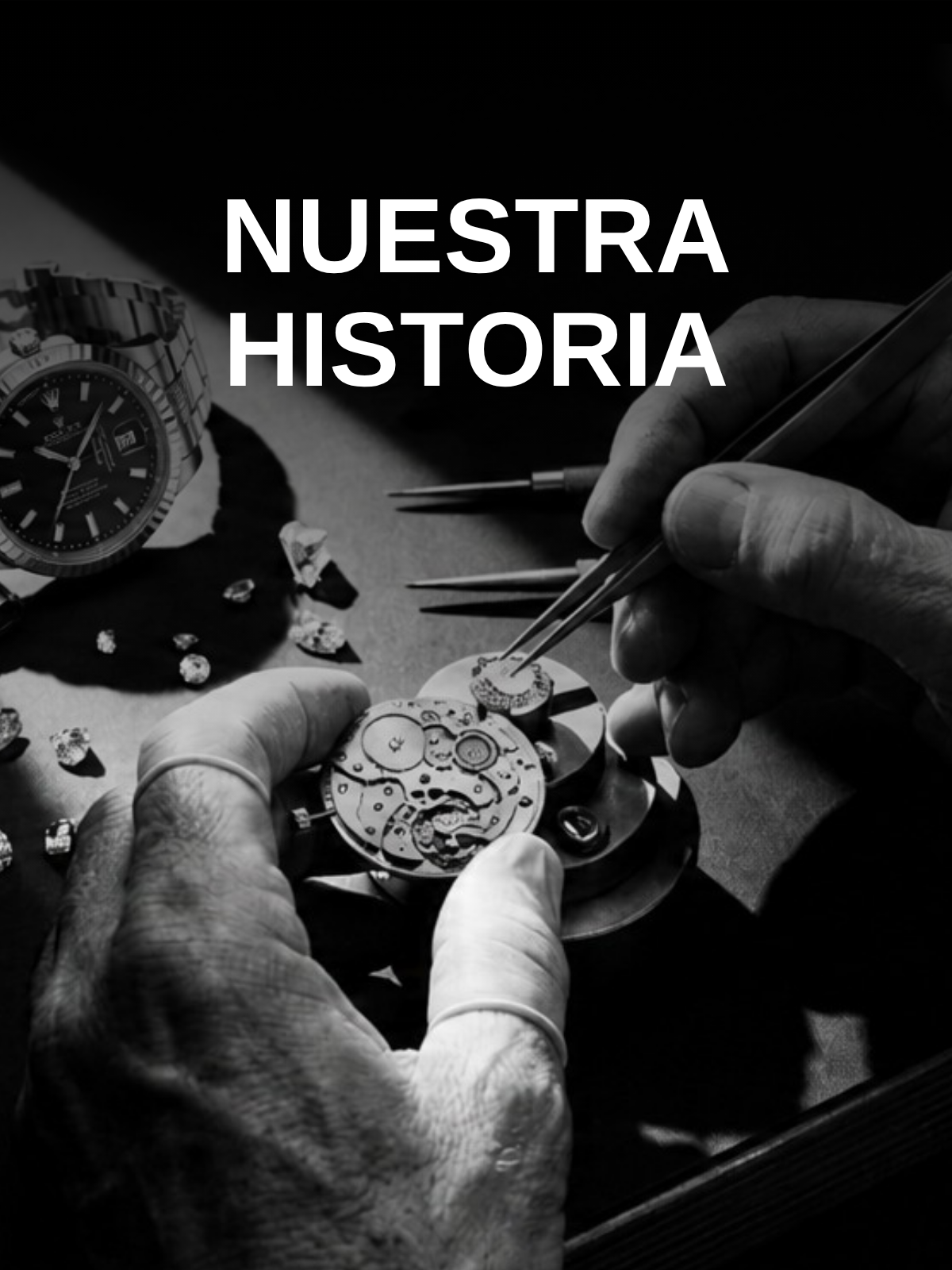 Mano Arreglando un reloj Rolex
